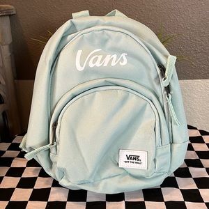 Vans mint mini backpack with adjustable straps. NWT